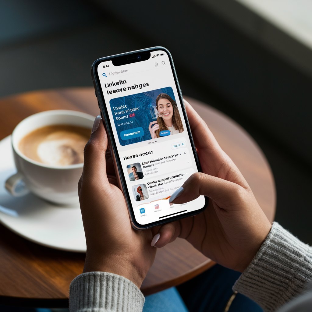 LinkedIn Learning’s mobile app, showcasing offline viewing and course access features.